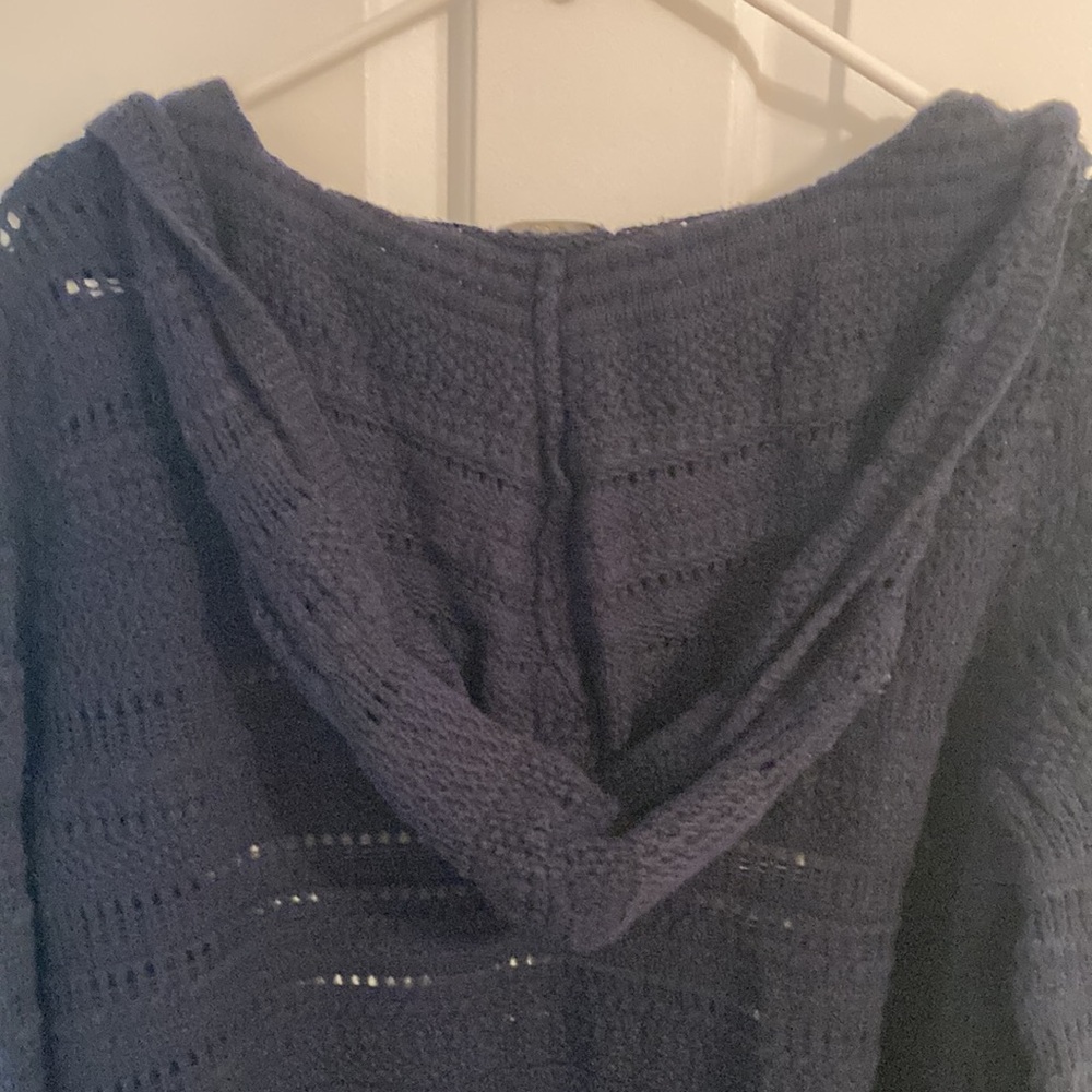 Lucky Brand Navy Blue Cardigan Hooded Sweater - Picture 4 of 4